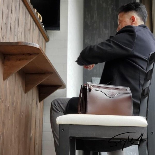 セカンドバッグ本革レザークラッチバッグメンズフォーマルバッグブランドSADDLE01009日本製豊岡製鞄牛革アンティーク調シャドー加工チョコ冠婚葬祭旅行外出鞄倶楽部