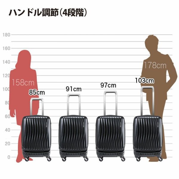 スーツケースキャリーケース消音静か機内持ち込みmサイズスーツケースストッパー付きFREQUENTERフリクエントリーキャリーケースNo:1-2184輪53cm縦型キャリーノートPC収納可能エンドー鞄製