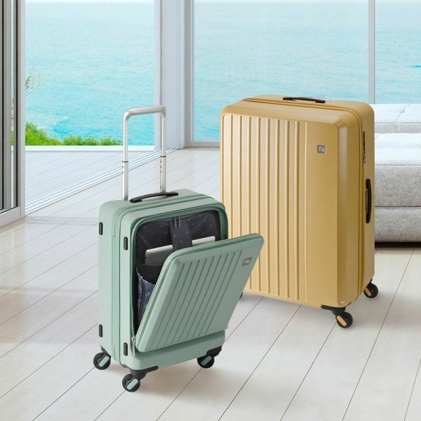 スーツケーストラベルケース軽量48cms32リッター消音静かフロントポケットブランドFREQUENTERキャリーケースNo:1-2544輪縦型旅行キャリーケースエンドー鞄製