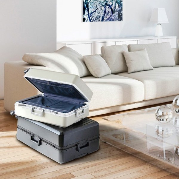 画像3: スーツケース フレーム型 簡単開閉 トラベルケース 軽量 60cm L TSA ダイヤル式ロック 65リッター 消音 静か ブランド FREQUENTER キャリーケース 1-530 4輪 縦型 旅行鞄 エンドー鞄 (3)