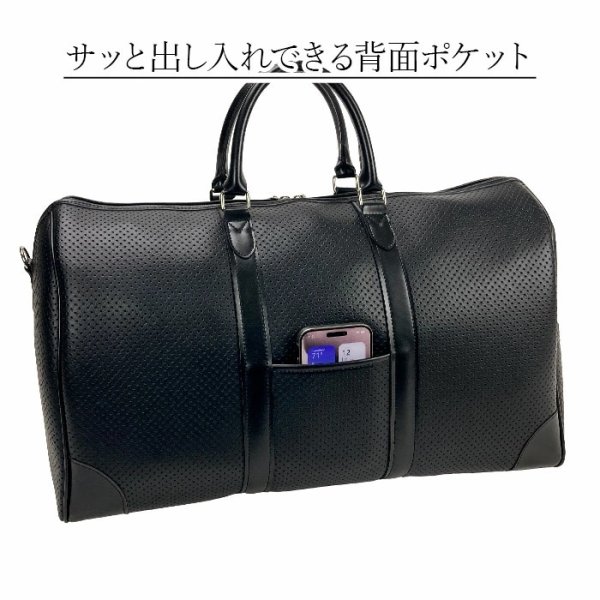 画像11: ボストンバッグ メンズ レディース トラベル 旅行 凹凸加工 レトロ 日本製 ブランド ブレリアス BRELIOUS 10461 ゴルフ 出張 鞄倶楽部 (11)