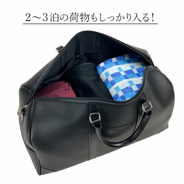 画像9: ボストンバッグ メンズ レディース トラベル 旅行 凹凸加工 レトロ 日本製 ブランド ブレリアス BRELIOUS 10461 ゴルフ 出張 鞄倶楽部 (9)