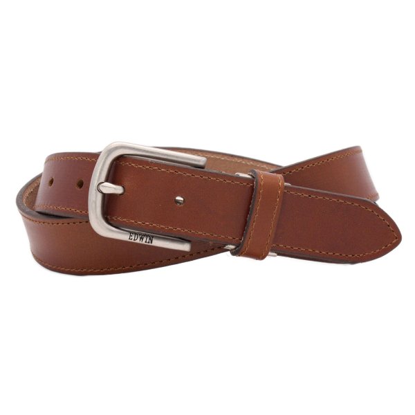 ベルト日本製ブランドEDWINエドウィンカジュアルジーンズウエスタン細目30mmシングルステッチ牛革レザーベルトメンズレディース無地シンプルユニセックスギフトプレゼント