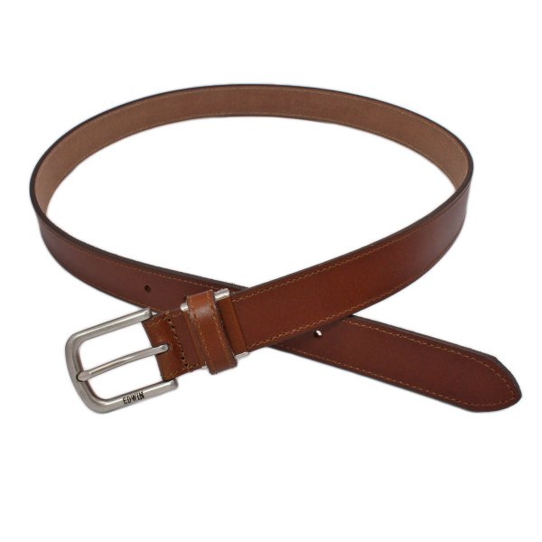 ベルト日本製ブランドEDWINエドウィンカジュアルジーンズウエスタン細目30mmシングルステッチ牛革レザーベルトメンズレディース無地シンプルユニセックスギフトプレゼント