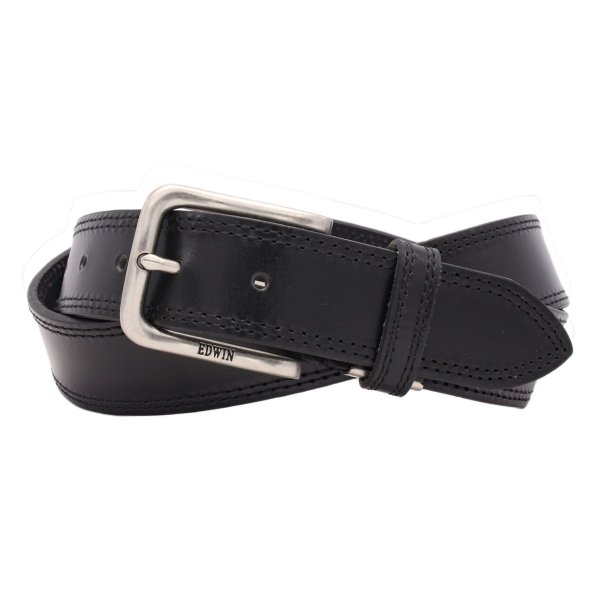 ベルト日本製ブランドEDWINエドウィンカジュアルジーンズウエスタン35mmダブルステッチ牛革レザーベルトメンズレディース無地シンプルユニセックスギフトプレゼント