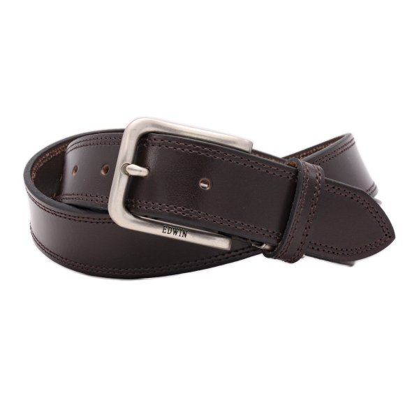 ベルト日本製ブランドEDWINエドウィンカジュアルジーンズウエスタン35mmダブルステッチ牛革レザーベルトメンズレディース無地シンプルユニセックスギフトプレゼント