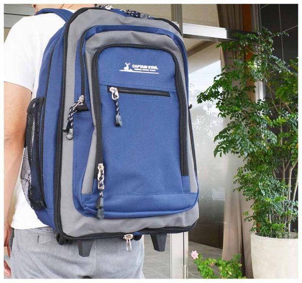 リュックキャリー軽量大容量キャスターリュック機内持ち込み3wayメンズレディースキッズ1242captainstagキャプテンスタッグ無段階調節キャリーバーエクスパンド機能33L旅行遠征トラベル