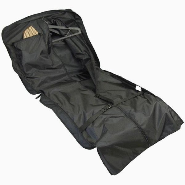 画像4: ガーメントバッグ ハンガーケース 背広入れ メンズ レディース ブランド BLAZER CLUB 13058 スーツ ドレス 持ち運び 衣類収納 ハンガー２本 冠婚葬祭 結婚式 出張 旅行 鞄倶楽部 (4)