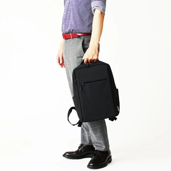 画像4: ビジネスリュック 小さ目 デイバッグ ビジネスバッグ ノートPC対応 A4 大容量 軽量 縦型  CAPTAIN STAG 1339 多機能 Back Pack 通勤 通学 アウトドア アスレチック (4)