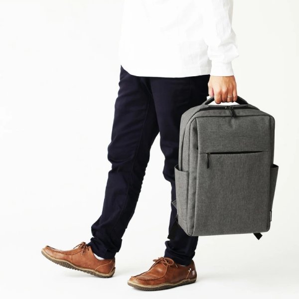 画像3: ビジネスリュック デイバッグ ビジネスバッグ ノートPC対応 B4 大容量 軽量 縦型  CAPTAIN STAG 1340 多機能 Back Pack 通勤 通学 アウトドア スポーツクラブ (3)