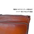 画像6: セカンドポーチ メンズ ハンドバッグ 牛革 レザー 国産 豊岡製 アンティーク調 シャドー加工 普通サイズ 横型 フォーマル ブランド GEM BASIC 1520 本革 ブラウン お出掛け 集金 冠婚葬祭 旅行 外出 (6)