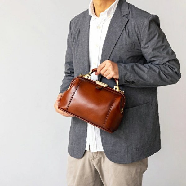 ダレスバッグセカンドポーチショルダーバッグ小さめ牛革レザー手付き肩掛け国産豊岡製メンズレディースアンティーク調シャドー加工ブランドGEMBASIC15222Way本革ブラウンお出掛け冠婚葬祭旅行外出