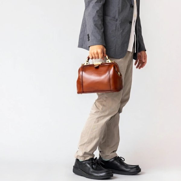 ダレスバッグセカンドポーチショルダーバッグ小さめ牛革レザー手付き肩掛け国産豊岡製メンズレディースアンティーク調シャドー加工ブランドGEMBASIC15222Way本革ブラウンお出掛け冠婚葬祭旅行外出