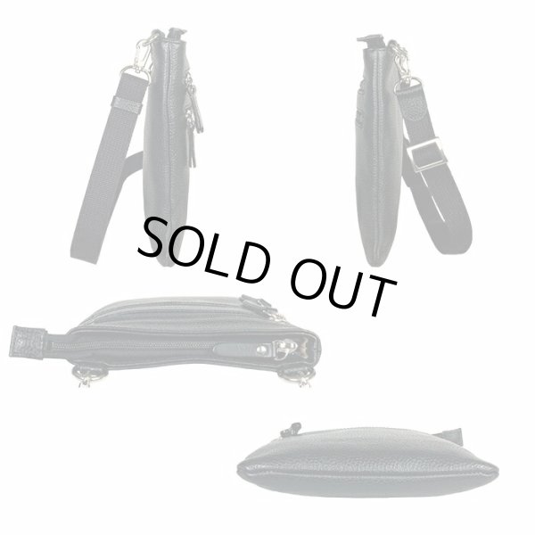 ショルダーバッグサコッシュメンズ軽量薄型小さめブランドSADDLE16478斜め掛け縦型冠婚葬祭お散歩お出掛け通院黒鞄倶楽部