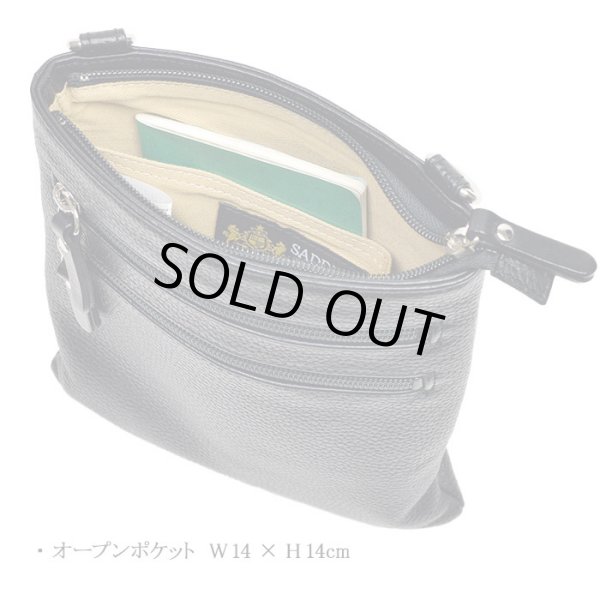 ショルダーバッグサコッシュメンズ軽量薄型小さめブランドSADDLE16478斜め掛け縦型冠婚葬祭お散歩お出掛け通院黒鞄倶楽部