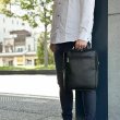 画像12: ショルダーバッグ 大容量 軽量 縦型 肩掛け メンズ ブランド ANDY HAWARD 16481 A4用紙収納 手持ちハンドル 黒 2層 2WAY 冠婚葬祭 通勤 外出 鞄倶楽部 (12)