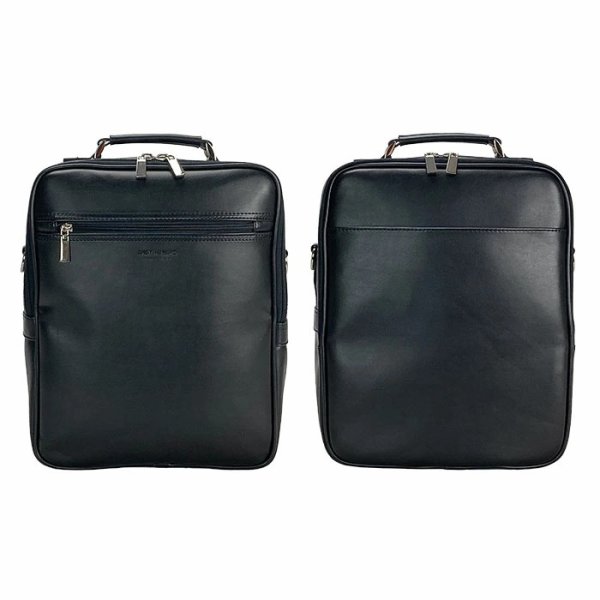 画像13: ショルダーバッグ 大容量 軽量 縦型 肩掛け メンズ ブランド ANDY HAWARD 16481 A4用紙収納 手持ちハンドル 黒 2層 2WAY 冠婚葬祭 通勤 外出 鞄倶楽部 (13)