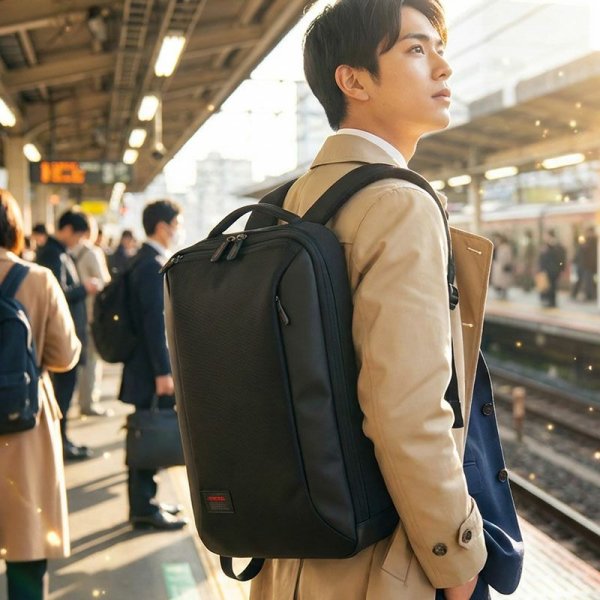 画像3: ビジネスリュック Ｄーバッグ ビジネスバッグ 薄マチ メンズ レディース ノートPC モバイル 対応 ブランド NEOPRO REDPOINT ネオプロ 2-123 自転車 通勤 通学 軽量 多機能 エンドー鞄 (3)