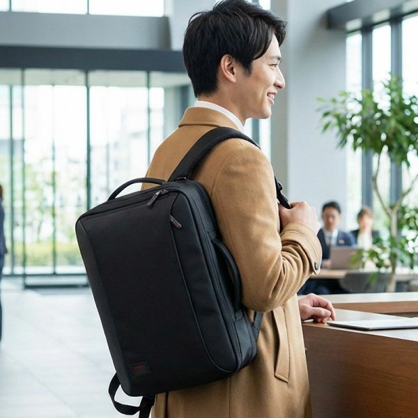 画像3: ビジネスリュック Ｄーバッグ ビジネスバッグ 3Way ワイド設計 メンズ レディース ノートPC モバイル 対応 ブランド NEOPRO REDPOINT ネオプロ 2-125 自転車 通勤 通学 軽量 多機能 エンドー鞄 (3)