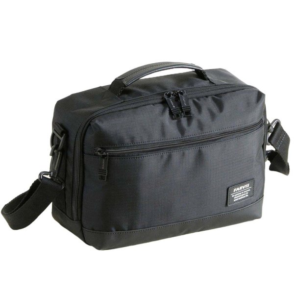 画像2: ショルダーバッグ メンズ ブランド FARVIS RIP ファービス 2-190 撥水加工 軽量 高耐久 カメラバッグ 旅行 お出掛け お散歩 横型 エンドー鞄 (2)