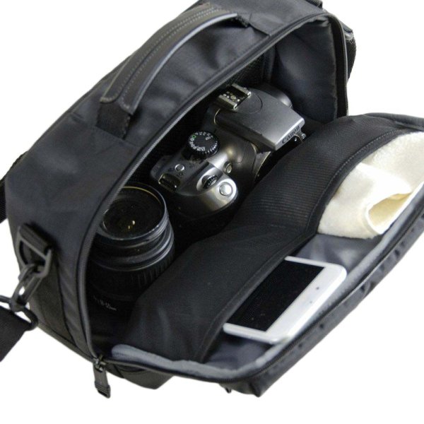 画像4: ショルダーバッグ メンズ ブランド FARVIS RIP ファービス 2-190 撥水加工 軽量 高耐久 カメラバッグ 旅行 お出掛け お散歩 横型 エンドー鞄 (4)
