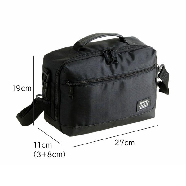 画像7: ショルダーバッグ メンズ ブランド FARVIS RIP ファービス 2-190 撥水加工 軽量 高耐久 カメラバッグ 旅行 お出掛け お散歩 横型 エンドー鞄 (7)