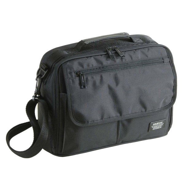 画像2: ショルダーバッグ メンズ ブランド FARVIS RIP ファービス 2-191 撥水加工 軽量 高耐久 カメラバッグ 旅行 お出掛け お散歩 横型 エンドー鞄 (2)