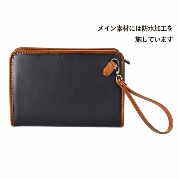 セカンドバッグメンズポーチ軽量防水素材ブランドU.Prenoma20101ユーピーレノマ日本製豊岡鞄横型おしゃれ旅行冠婚葬祭お散歩ハンドバッグサブバッグフェイクレザー合成皮革