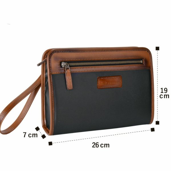 セカンドバッグメンズポーチ軽量防水素材ブランドU.Prenoma20101ユーピーレノマ日本製豊岡鞄横型おしゃれ旅行冠婚葬祭お散歩ハンドバッグサブバッグフェイクレザー合成皮革