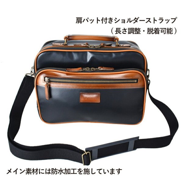 ショルダーバッグミニショルダーメンズ軽量防水素材ブランド20103U.Prenomaユーピーレノマ日本製豊岡鞄紳士横型斜め掛けおしゃれ旅行冠婚葬祭お散歩ハンドバッグサブバッグフェイクレザー合成皮革