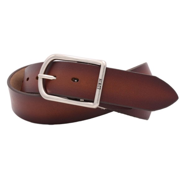 画像4: ベルト 日本製 ブランド EDWIN エドウィン カジュアル ジーンズ ウエスタン 35mm グラデーション 牛革 レザー ベルト メンズ レディース 無地 シンプル ユニセックス ギフト プレゼント (4)