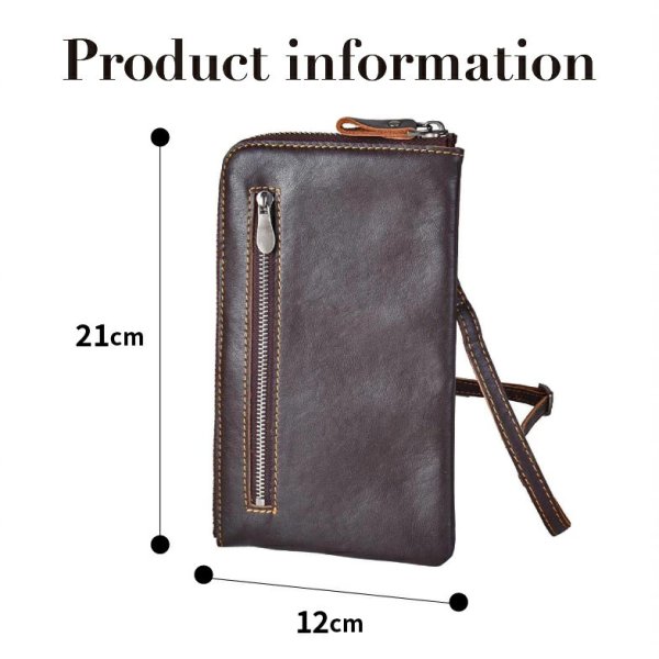 画像9: ショルダーバッグ ポーチ お財布 束入れ 小銭入れ 牛革 レザー 小さめ 縦型 肩掛け メンズ レディース フォーマル ブランド Troy Bros トロイブロス 7030 本革 スマホケース お出掛け 冠婚葬祭 旅行 外出 (9)