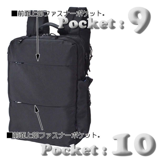 ビジネスリュック2ルームデイバッグノートPC対応A4B4大容量軽量縦型ビジネスバッグHbyFIGER22000多機能10PocketsBackPack通勤通学アウトドアアスレチック