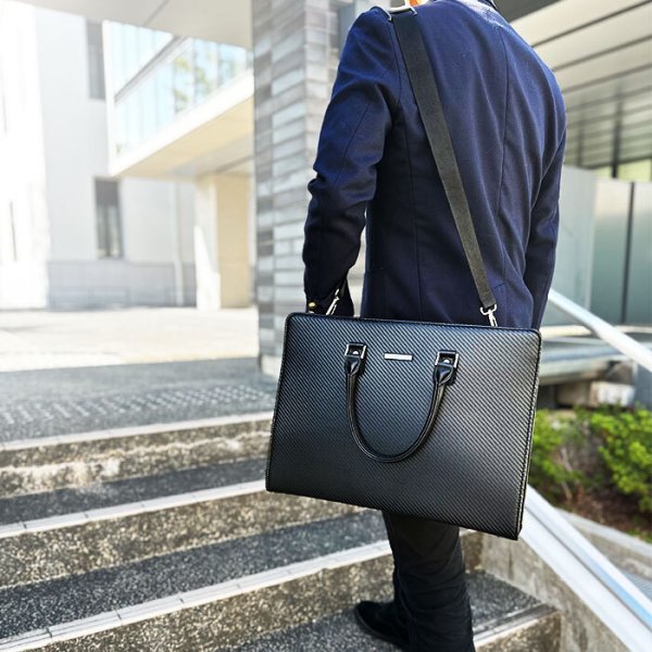 ビジネスバッグブリーフケースA4B4日本製ブランドJ.CHAMILTON22362大開き自立カーボン調雨汚れに強い牛革ハンドル通勤通学就活鞄倶楽部