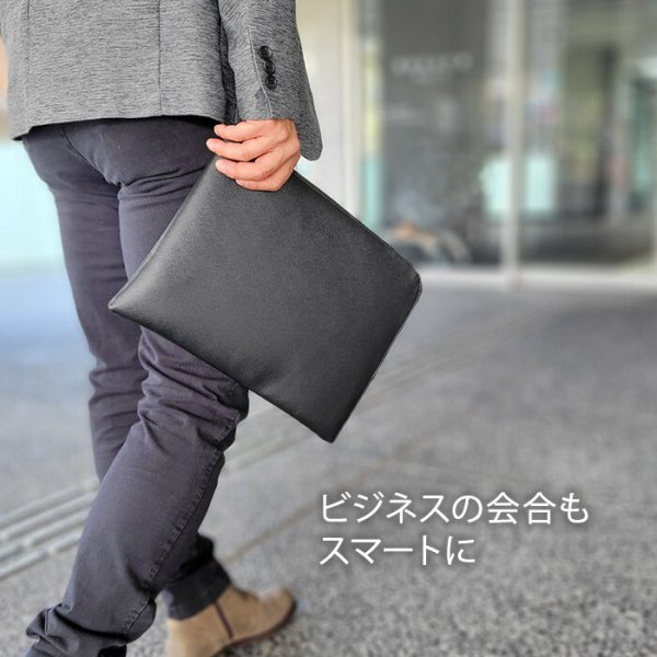 クラッチバッグセカンドブリーフケーススリムバッグインバッグメンズレディースA4ファイルポーチ薄マチブランドHAMILTONハミルトン23489説明会会議書類持ち運び結婚式冠婚葬祭鞄倶楽部