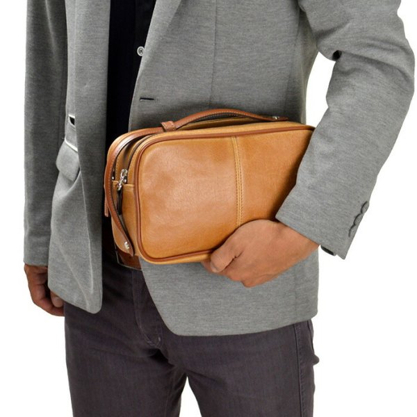 セカンドバッグメンズ2wayポーチダブルファスナーブランドANDYHAWARD25814レトロアンティーク調おしゃれ冠婚葬祭鞄倶楽部