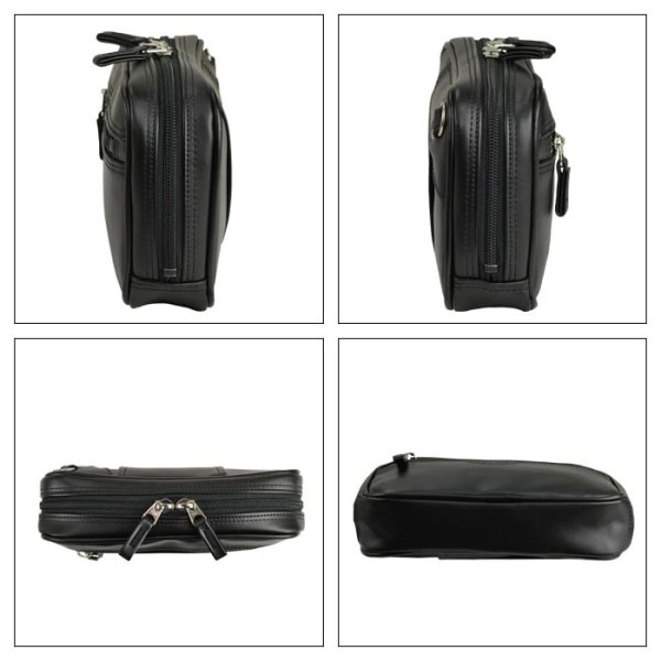 画像14: セカンドバッグ ベルトポーチ 21cm 集金 バッグ 4層仕切 スピードケース BRELIOUS 25899 雨の日も安心の 軽量合成皮革 日本製 豊岡製鞄 小切手 現金 小銭 冠婚葬祭 鞄倶楽部 (14)