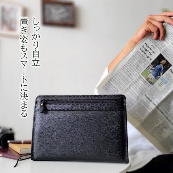 日本製セカンドバッグ本牛革製レザーポーチSADDLE