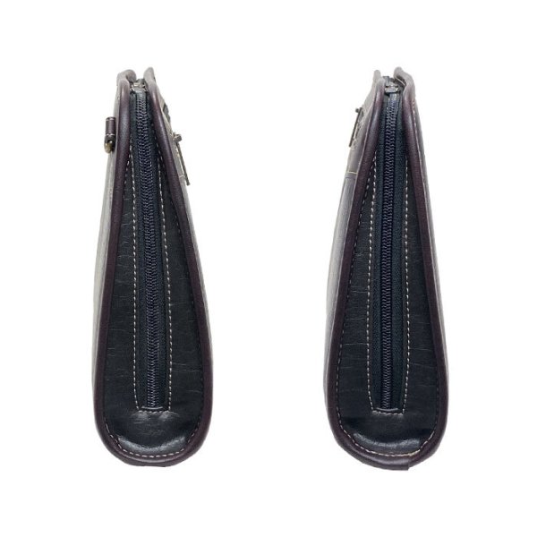 画像14: セカンドバッグ メンズ ポーチ クラッチバッグ B5 大き目 ブランド CRADLE RIVER 25951 大開き 黒 3方チャック ストラップ付 冠婚葬祭 鞄倶楽部 (14)