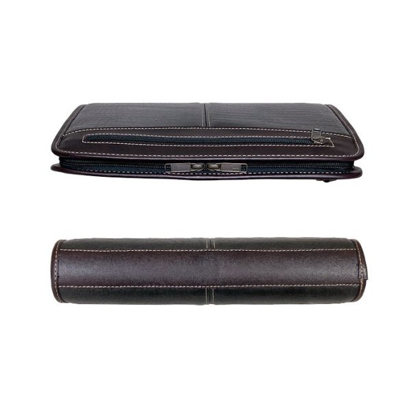 セカンドバッグメンズポーチクラッチバッグB5大き目ブランドCRADLERIVER25951大開き黒3方チャックストラップ付冠婚葬祭鞄倶楽部