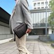 セカンドバッグメンズポーチクラッチバッグ小さめブランドCRADLERIVER25952大開き黒3方チャックストラップ付冠婚葬祭鞄倶楽部