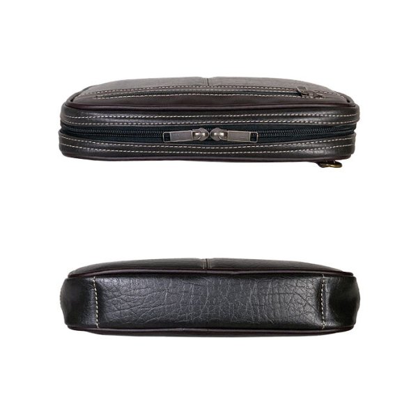 セカンドバッグメンズポーチ小さめブランドCRADLERIVER25953大開き黒四角マチありストラップ付冠婚葬祭鞄倶楽部