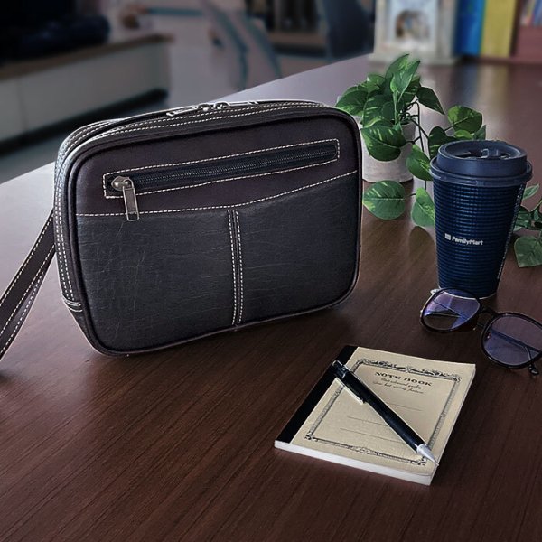 セカンドバッグメンズポーチ小さめブランドCRADLERIVER25953大開き黒四角マチありストラップ付冠婚葬祭鞄倶楽部