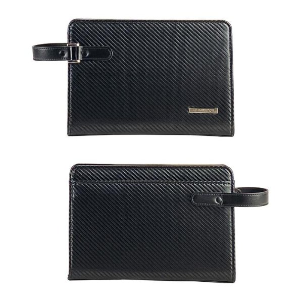 画像12: クラッチバッグ セカンドバッグ メンズ 日本製 豊岡製鞄 カーボン調 ブランド J.C HAMILTON 25962 カジュアル フォーマル 冠婚葬祭 黒 横型 軽量 ギフト プレゼント 鞄倶楽部 (12)