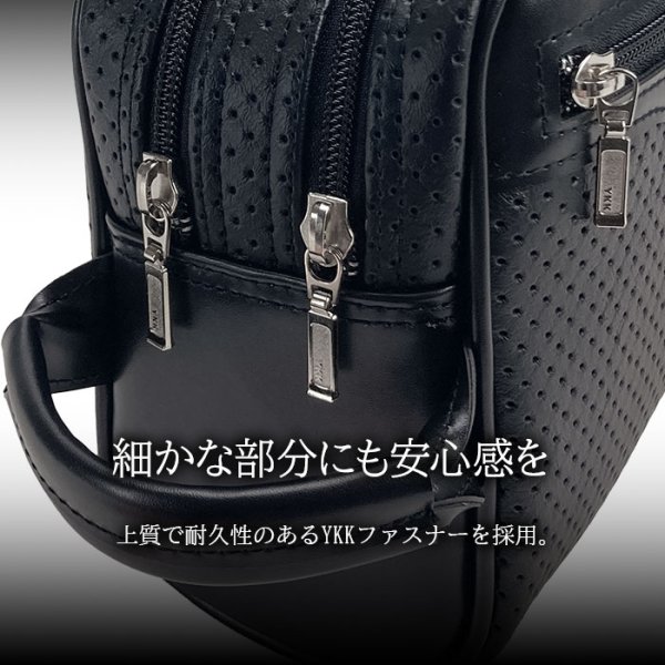 画像6: セカンドバッグ クラッチバッグ ポーチ Wファスナー 豊岡製 日本製 25cm 2層式 持ち手付き 軽量 ブランド BRELIOUS ブレリアス 25965 カード収納 冠婚葬祭 お出かけ お散歩 鞄倶楽部 (6)