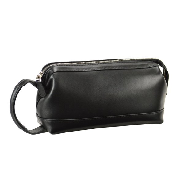 画像2: セカンドバッグ ポーチ クラッチバッグ メンズ 本牛革 ソフトレザー ブランド HAMILTON 25968 YKKファスナー 外出 お散歩 冠婚葬祭 黒 持ち手 人気 鞄倶楽部 (2)