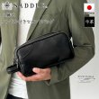 画像1: セカンドバッグ ポーチ 大容量 メンズ 3層式 本牛革 日本 豊岡製 ブランド SADDLE 25970 YKKファスナー 外出 3ファスナー お散歩 冠婚葬祭 黒 持ち手 鞄倶楽部 (1)