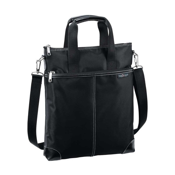 画像19: ショルダーバッグ 高密度ナイロン ブリーフバッグ 薄マチ 取っ手付き 大き目 軽量 ブランド PHILIPE LANGLET 26698 A4ファイル対応 縦型 肩掛け 旅行 お散歩 お出掛け 通学 通勤 鞄倶楽部 (19)