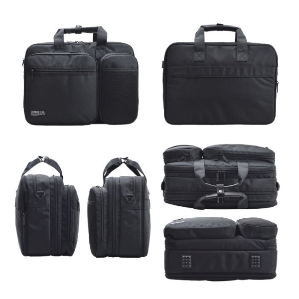 ビジネスバッグメンズレディース大容量B4サイズ対応2層式ブランドGERMANEGEAR26701タブレット対応マチ拡張エクスパンド機能ブリーフケース黒横型通勤通学出張鞄倶楽部