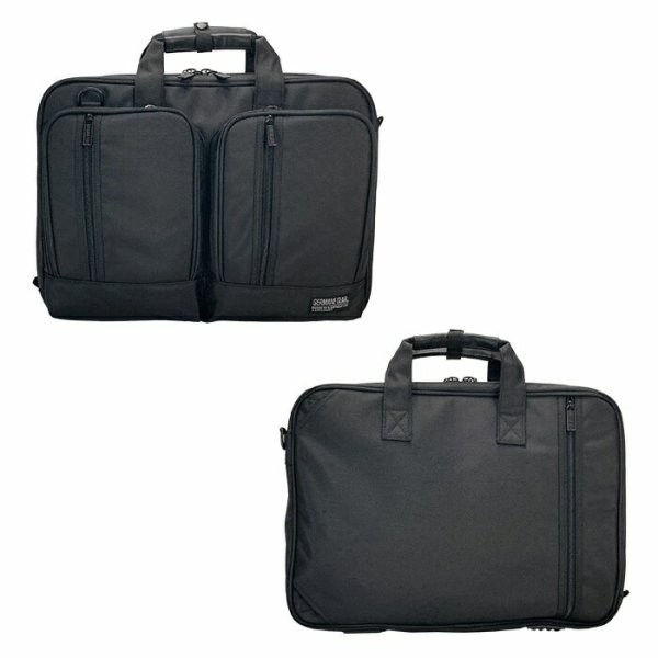 ビジネスバッグメンズレディース大容量A3用紙対応2層式ブランドGERMANEGEAR26722ノートＰＣ対応マチ拡張エクスパンド機能3Way黒横型通勤通学出張鞄倶楽部